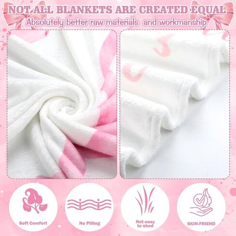 Trendy Pink Bow Coquette Baby Milestone Blanket Coquette Flannel Blanket Newborn Infant Swaddle Growth Baby Frame for Boys Girls Nursery (Bow, Pink) in Kuwait