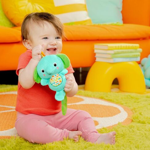 Bright Starts Tug Tunes On-the-Go Toy for Stroller and Carriers - Elephant - Unisex, Newborn + in Kuwait