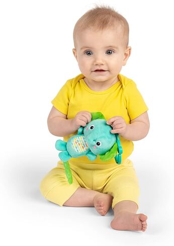 Bright Starts Tug Tunes On-the-Go Toy for Stroller and Carriers - Elephant - Unisex, Newborn + in Kuwait