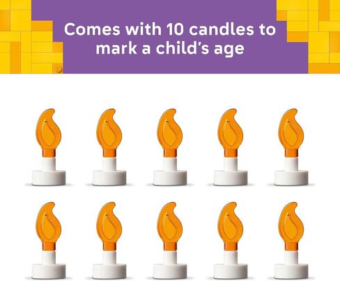 LEGO Birthday Party Cake - Building Toy for Boys & Girls, Ages 7+ - Birthday Decoration with 10 Candle Accessories - Craft for Kids - 40815 in Kuwait
