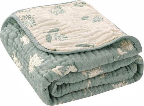 Ultra Soft Muslin Baby Blanket,A Versatile Swaddle and Bed Blanket for Babies, Toddlers, Boys, and Girls (1 Coffee Checkered 1 Pack). | 70% GOTS organic cotton & 30% viscose from bamboo, ultra-soft neutral, newborn toddler swaddle, crib & stroller, curate in Kuwait