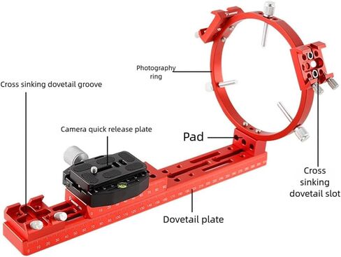 Universal Dovetails Clamp Adapters with M6 Thread for Mounting Guidescopes and Astronomical Accessories in Kuwait