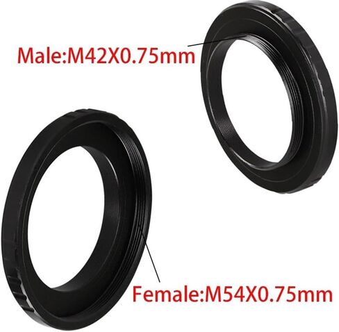 Telescope Accessories Female to Male Thread M48 M42 SCT M52 M54 M56 T T2 Astronomical Telescope Adapter Ring Accessories M42x0.75 M48x0.75(Female M52 Male M48) in Kuwait