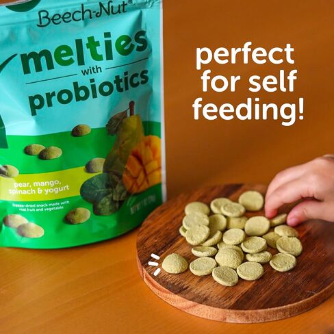 Beech-Nut Probiotic Melties Baby & Toddler Snack Melts, Apple Carrot Mango Yogurt, 1 oz (7 Pack) in Kuwait