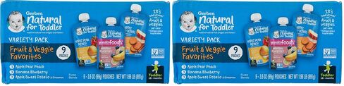 Gerber Toddler Fruit and Veggie Favorites Pouches, 3.5 Oz, 9 Pack in Kuwait