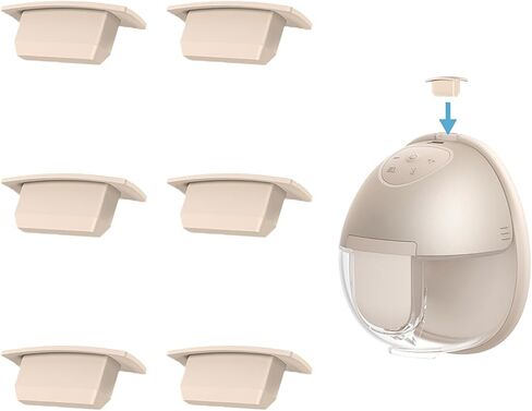 6pcs Replacement Spout Cap for eufy Wearable Breast Pump E/20/E10/S1/S1 Pro, Dustproof, Keep Clean, Prevents Leaks from the Top, Fit for eufy Breast Pump Parts in Kuwait