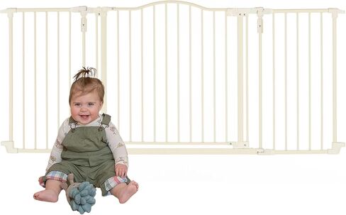 Toddleroo by North States - Deluxe Décor Safety Gate: Hardware Mounted Extra Wide Metal Baby Gate - Adjustable Child Gate - 38.3 to 72 Inches Wide - 30 Inches Tall - Matte Bronze in Saudi Arabia