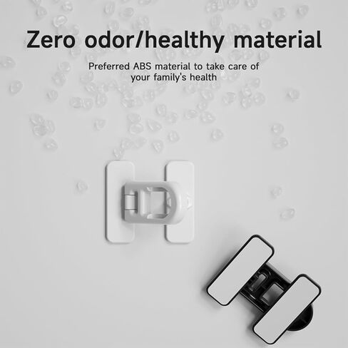 2 Pack Child Proof Refrigerator Lock with Sticky Adhesive Pads, kids Safety Locks for Doors, RV Refrigerator, Oven Lock Safety Baby Cabinet Locks, Black in Kuwait