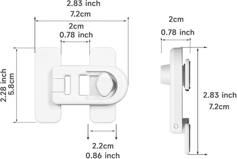2 Pack Child Proof Refrigerator Lock with Sticky Adhesive Pads, kids Safety Locks for Doors, RV Refrigerator, Oven Lock Safety Baby Cabinet Locks, Black in Kuwait