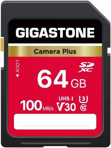 GIGASTONE 32GB SD Card 2-Pack, Camera Plus, UHS-I U1 Class 10 SDHC Memory Card Full HD Video for Digital Camera Speed up to 100MB/s, with 2 mini Cases in Kuwait