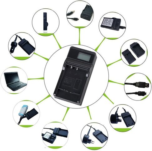 LCD Micro USB Battery Charger for Canon PowerShot SX240HS SX270HS SX260HS SX280HS SX510HS SX520HS SX530HS SX540HS SX600HS SX610HS SX700HS SX710HS Digital Camera in Kuwait