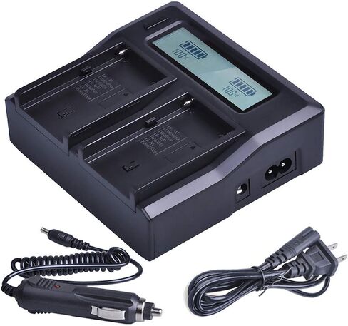 LCD Dual Quick Battery Charger for Sony DCR-PC6E, DCR-PC8E, DCR-PC9E, DCR-PC115E MiniDV Handycam Camcorder in Kuwait