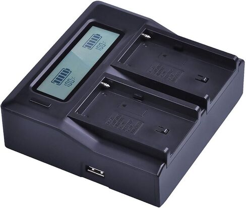 LCD Dual Quick Battery Charger for Sony DCR-PC6E, DCR-PC8E, DCR-PC9E, DCR-PC115E MiniDV Handycam Camcorder in Kuwait