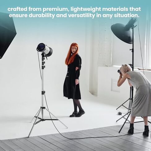 Pro Air-Cushioned Heavy-Duty Light Stand (Chrome, 9.5') in Kuwait