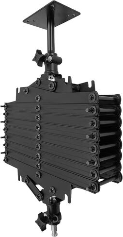 Photography Ceiling Rail System, 2m Stretch Ceiling Light Mount Support with Safety Rope, Retractable 21.7-78.7 in, 22lbs Capacity Photograph Lighting Kit Stretch Ceiling Drop Pantograph for Studio in Kuwait
