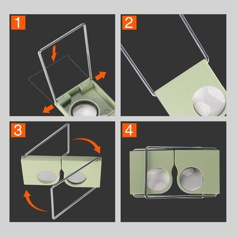 Wearable 4X Pocket Stereoscope - Lightweight Microscope with Adjustable 55-75 mm Lens Distance, Essential for Examiners, Surveyors, Engineers & Architects(2PCS) in Kuwait