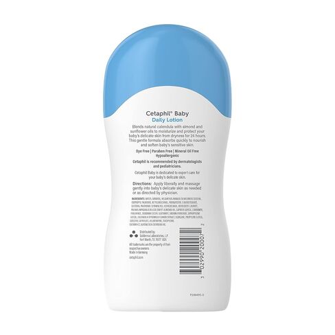 Cetaphil Baby Daily Lotion with Organic Calendula, Hypoallergenic, Sweet Almond & Sunflower Oils,6.7 Fl. Oz (Packaging May Vary) in Kuwait