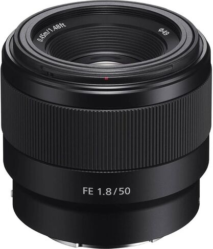 Sony FE 50mm f/1.8 Lens for Sony E, Bundle with 49mm Filter Kit, Lens Case, in Kuwait