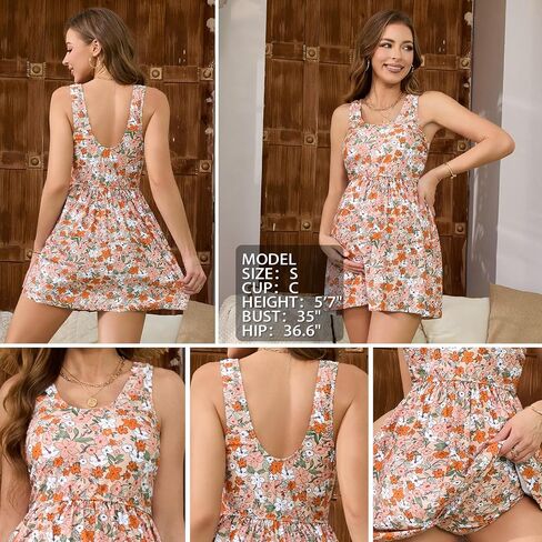 GINKANA Maternity Two Piece Swimsuit Floral Print Pregnancy Tankini Swimdress Skirt Bathing Suit with Bottom,Orange Flower,L in Saudi Arabia