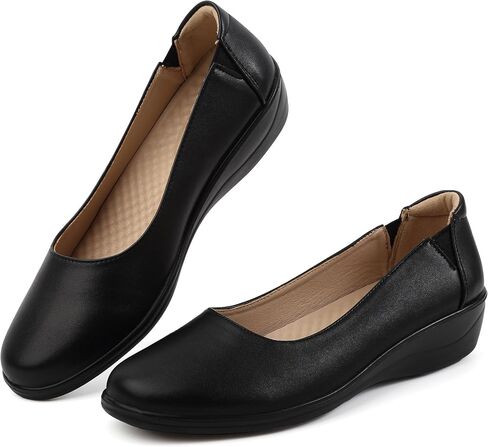Womens Ballet Flats Business Office Work Dress Shoes Leather UP Dressy Flat in Kuwait