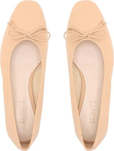 SCHUTZ Women's Ballerina Arissa Bow Leather Flat in Kuwait
