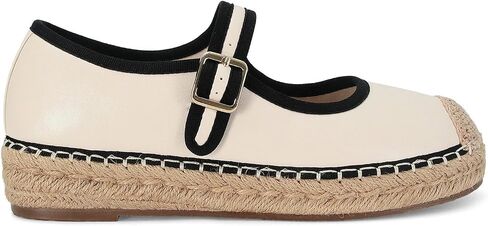 Platform Mary Jane Flats for Women Mesh Comfort Woven Raffia Espadrilles Flats Summer Dressy Buckle Strap Ballerina Flats in Kuwait