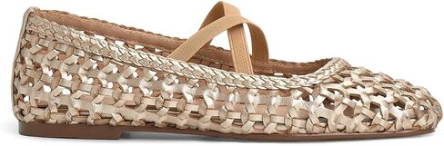 STALOV Woven Ballet Flats for Women Square Toe Criss-Cross Straps Mary Jane Flats Comfortable Dress Casual Slip on Ballerina Shoes in Kuwait