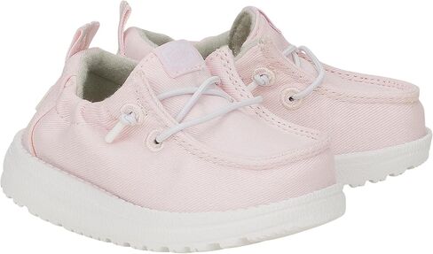 HEYDUDE Infant LILDUDE Seasonal Slip On Shoe, Festive Pink Size 4 | Breathable Upper, Soft Jersey Lining, Scrunch Collar, Silicone Pull Tab, Foam Midsole, Flexible Outsole, Early Walker in Kuwait