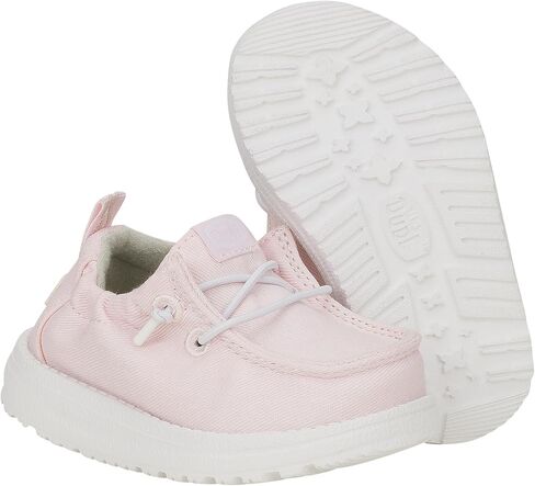 HEYDUDE Infant LILDUDE Seasonal Slip On Shoe, Festive Pink Size 4 | Breathable Upper, Soft Jersey Lining, Scrunch Collar, Silicone Pull Tab, Foam Midsole, Flexible Outsole, Early Walker in Kuwait
