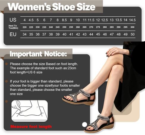 Women's Rhinestones T-Strap Flat Boho Sandals Round Open Toe Low Wedge Soft Soled Dress Sandals with Elastic ankle Strap for Causal Party Work Walking Daily Life in Kuwait