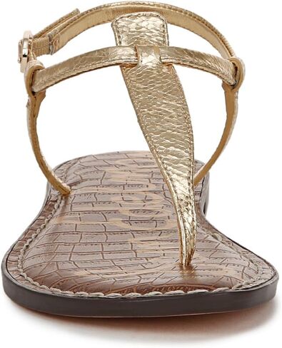Sam Edelman Women's Gigi Flat Sandal, Amber Gold Leather, 8.5 in Kuwait