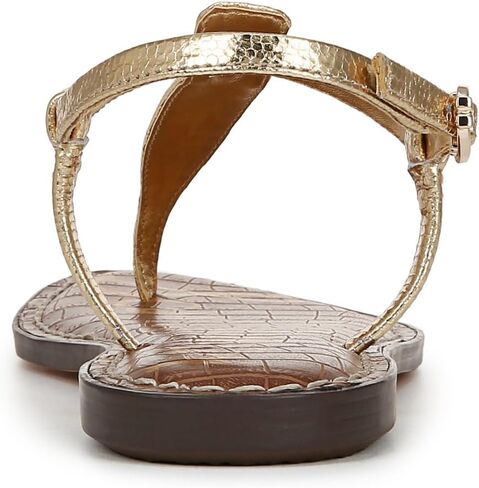 Sam Edelman Women's Gigi Flat Sandal, Amber Gold Leather, 8.5 in Kuwait