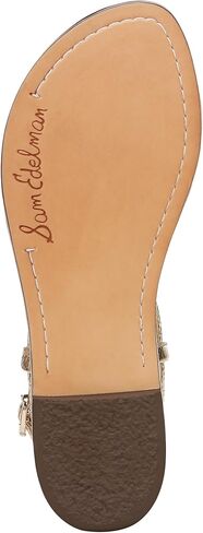 Sam Edelman Women's Gigi Flat Sandal, Amber Gold Leather, 8.5 in Kuwait