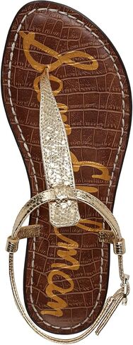 Sam Edelman Women's Gigi Flat Sandal, Amber Gold Leather, 8.5 in Kuwait