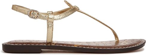 Sam Edelman Women's Gigi Flat Sandal, Amber Gold Leather, 8.5 in Kuwait