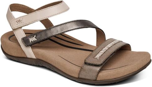 Aetrex Women's Gabby Orthopedic Strappy Sandals For Women - Adjustable Open Toe Arch Support Fashion Womens Sandals in Kuwait