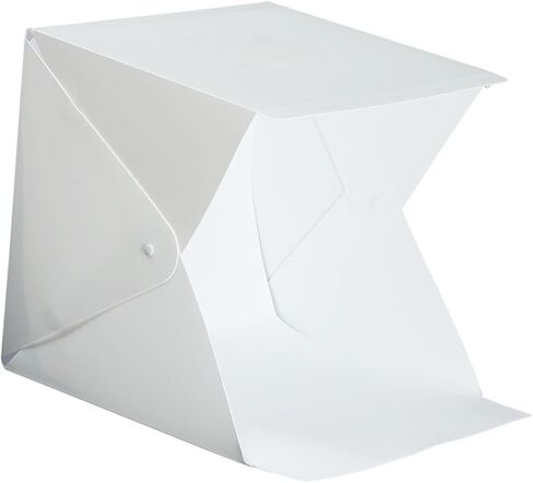 Artibetter Portable 20cm Small Folding LED Light Box Tent with 4-Color Photography Backdrops, Mini Photo Studio Shooting Tent for Product Photography and Jewelry Lighting in Kuwait