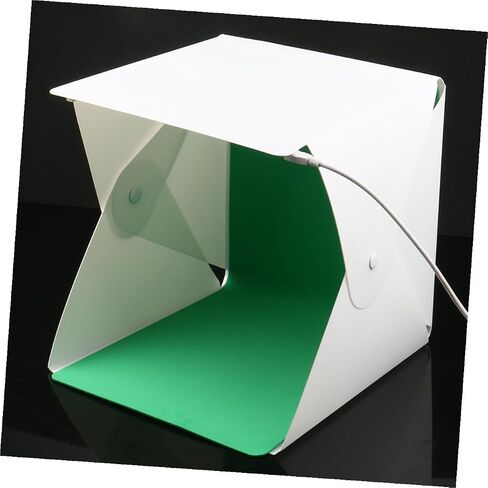 Artibetter Portable 20cm Small Folding LED Light Box Tent with 4-Color Photography Backdrops, Mini Photo Studio Shooting Tent for Product Photography and Jewelry Lighting in Kuwait