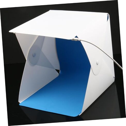20cm Mini Folding Photo Light Box with LED Soft Light, Portable Photography Tent Kit with 4 Color Backdrops for Product Shooting and Studio Use in Kuwait
