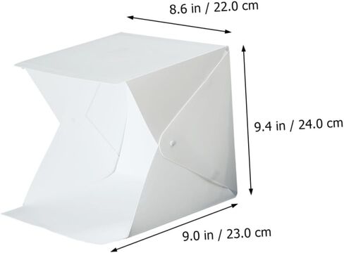 Kichvoe Mini Photo Studio Light Box with LED Lights, Portable Folding Shooting Tent with 4 Color Backdrops, 20cm Small Photography Softbox for Product and Jewelry Photography in Kuwait