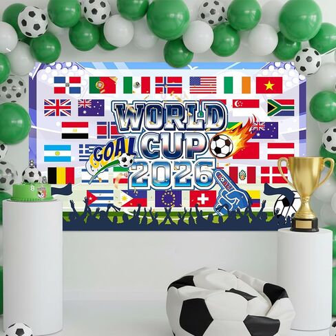 World Cup Football 2026 Tournament World Cup Backdrop 43x71 Inch World Cup Party Decorations Soccer Stadium Atmosphere Background for Party Decor and Football Fan Photography in Kuwait