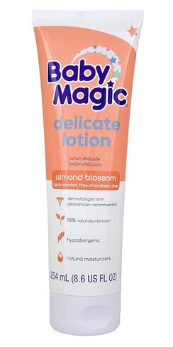 Baby Magic Delicate Wash, Almond Blossom Light Scent, 8.6 oz | Cleanses Baby, Tear-Free, Camellia & Coconut Oil, Dermatologist Recommended, Hypoallergenic in Kuwait