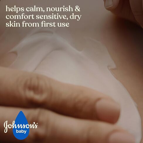 Johnson's Sensitive Care Baby Face & Body Cream with Vitamin B5, Daily Moisturizing Baby Cream to Calm, Nourish & Comfort Dry, Sensitive Skin, Lightly Scented, Hypoallergenic, 13.6 oz in Kuwait
