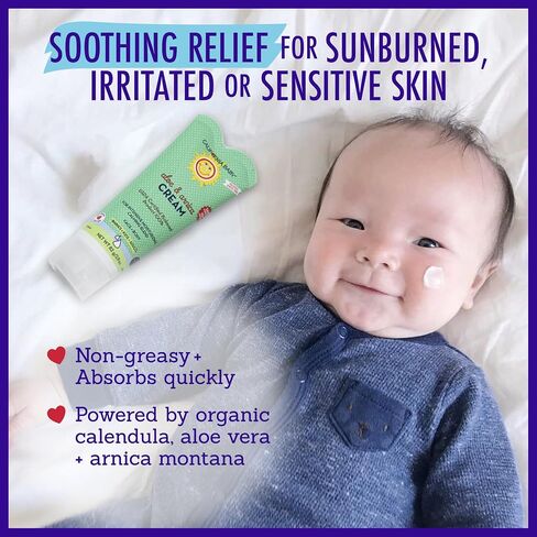 California Baby Aloe Vera & Arnica Cream | Soothing After Sun Lotion | 100% Plant-Based Sunburn Relief | Moisturizes Irritated Skin | 82 g / 2.9 oz. in Kuwait