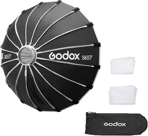 Godox S65T 25.6in/65cm Umbrella Softbox with Diffusers Quick Release | Standard Bowen Mount for Photography Studio Strobe Flash in Kuwait