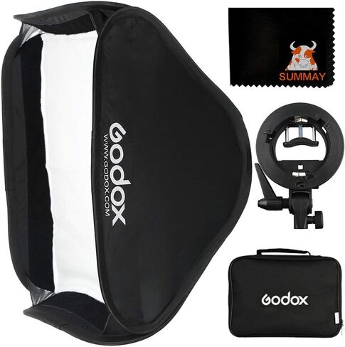GODOX 31.5 * 31.5"/80x80cm Foldable Softbox kit with S-Type Bracket Bowens Mount Holder for Camera Flash Speedlight Studio Photography in Kuwait