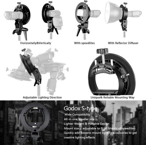 GODOX 31.5 * 31.5"/80x80cm Foldable Softbox kit with S-Type Bracket Bowens Mount Holder for Camera Flash Speedlight Studio Photography in Kuwait