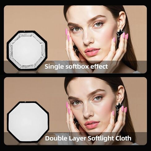 Ambitful 25.6inch 65cm Quick Release Octagonal Softbox, Bowens Mount | With honeycomb grid, double diffusers, carry bag, for studio flash COB video light, portrait photography in Saudi Arabia