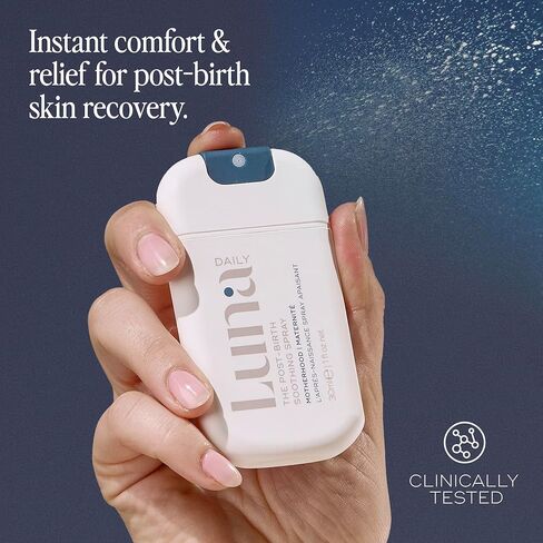Luna Daily Postpartum Spray, Fragrance-Free with Aloe Vera | pH-Balanced Perineal & Feminine Recovery Care | Cooling Relief for Intimate Itch | Vegan, Soothing Cleanser & Pregnancy-Safe, 30ml in Kuwait