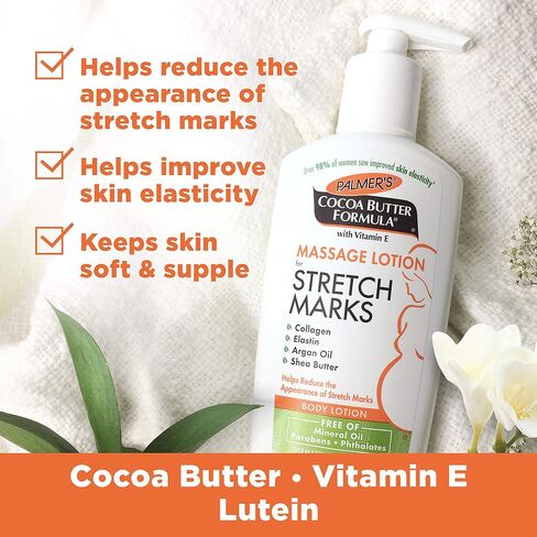 Palmer's Cocoa Butter Formula Massage Lotion for Stretch Marks & Cocoa Butter Formula Soothing Oil with Vitamin E, Dry, Itchy Skin Relief, Pregnancy-Safe Anti-Itch Body Oil, 5.1 Ounces in Kuwait